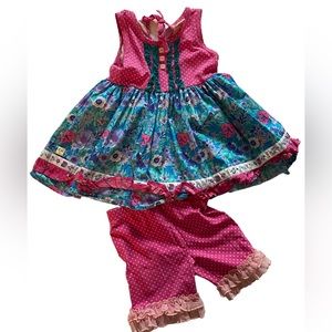 Wild Flowers 2 piece outfit - girls size 8
